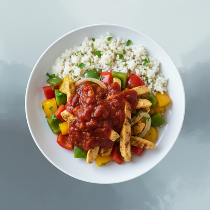 Hähnchen nach Gyros Art mit Reis